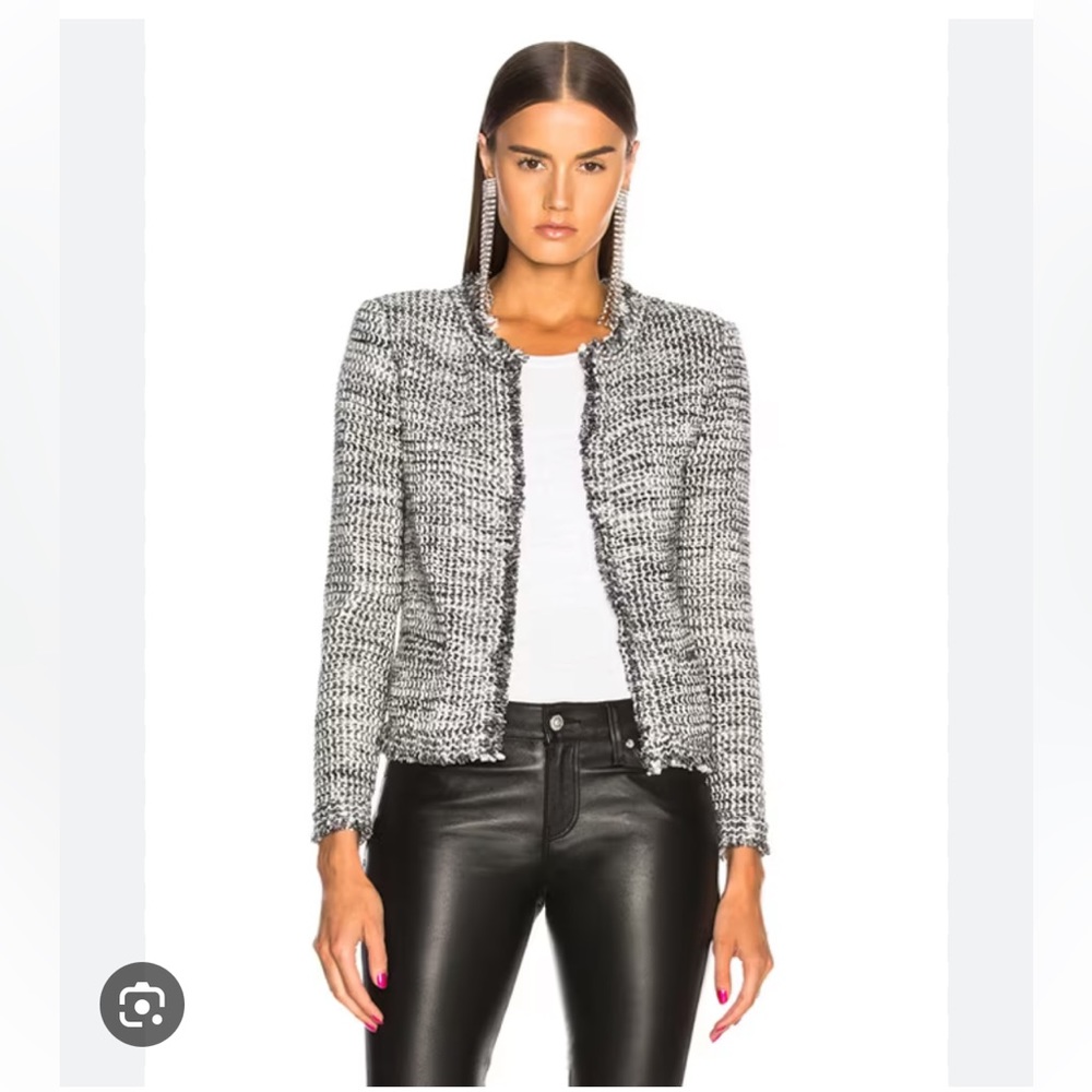 Iro Unplug Silver Tweed Jacket - size 38/US 4